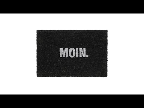 Fußmatte "Moin." schwarz Schwarz - Weiß - Naturfaser - Kunststoff - 60 x 2 x 40 cm