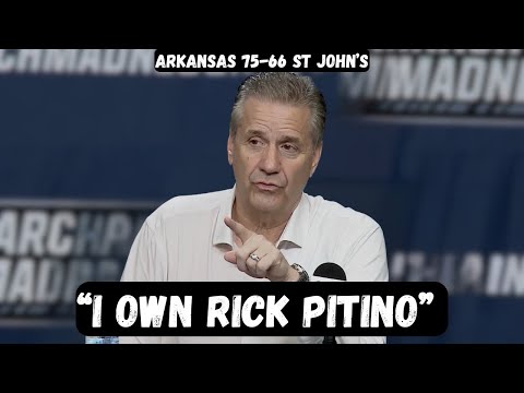 John Calipari Post Game Press Conference Interview - Arkansas vs St. John’s - NCAA March Madness
