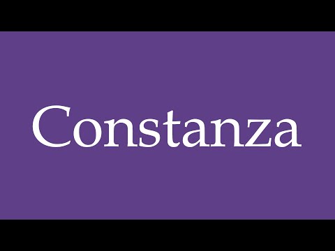 How To Pronounce ''Constanza'' (Constance) Correctly in Spanish