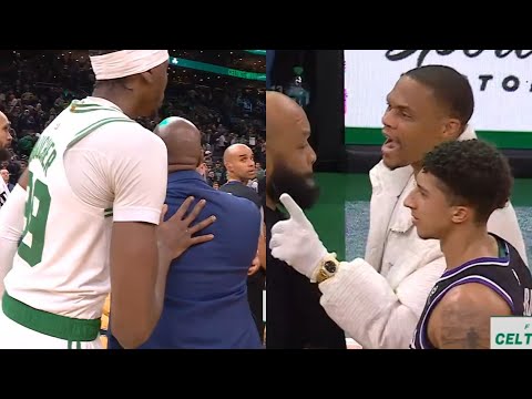 Russell Westbrook runs on court to yell at Boucher for hitting 3 at end of game 😅