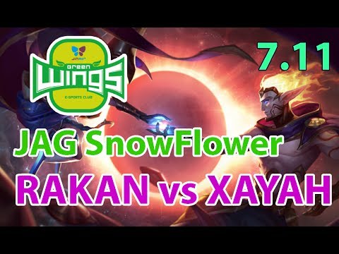 JAG SnowFlower - Rakan vs Xayah Botlane - Korean Pro Replay