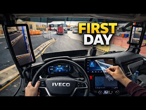 First Day with IVECO S-WAY 500 2026 | Digital Mirrors Unboxing & Drive Genoa to Milan Italy