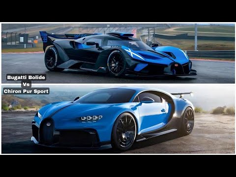 Bugatti Bolide Vs Chiron Pur Sport Acceleration Comparison 150-300 km/h
