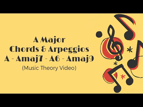A Major Chords & Arpeggios ¦ A - Amaj7 - A6 - Amaj9 ¦ Music Theory ¦ Music Strings