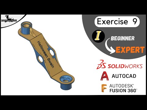 Exercise 9 | Beginner to Expert | Fusion 360 | AutoCAD  | SolidWorks | #halloweenswain#fusion360#3d