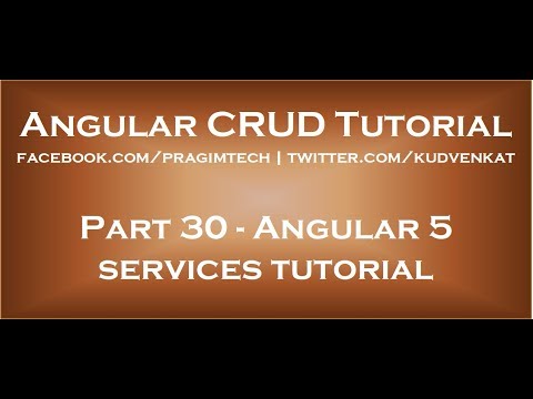 Angular 5 services tutorial
