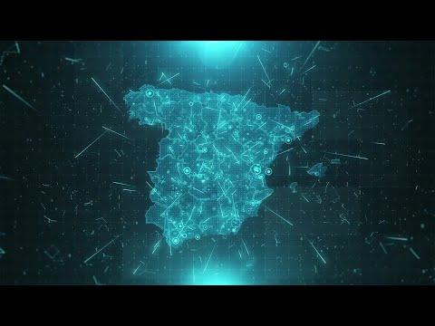 Spain Map Population Motion Graphics