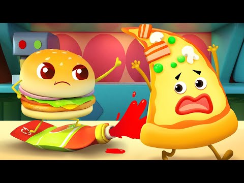 Capa de Pizza Malvada VS Hambúrguer Valente e Mais!  | Historinhas e Músicas Infantis | BabyBus Português