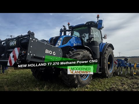 New Holland T7.270 Methane Power CNG: 270 PS, CNG-Antrieb & erster Praxiseinsatz im Biogasbetrieb