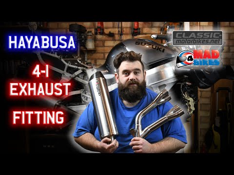 Hayabusa 4 into 1 exhaust fitting | Classic motorbikes Suzuki project
