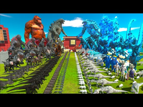 Dark Monster War - Team Dark GODZILLA 2014 x KONG vs Team MECHAGODZILLA 2021 Ice Frostbite x KIRYU