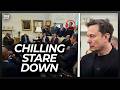 Watch Elon Musk S Chilling Stare Down Of South African President