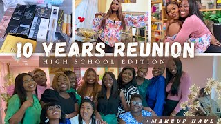 MY 10 YEAR HIGH SCHOOL REUNION | MAKEUP ROUTINE & HAUL