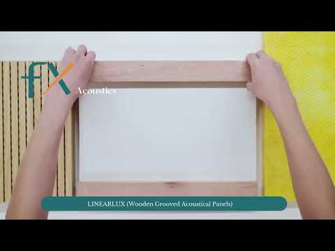 Mineral wool wood acoustic panel, for sound absorbers, tongu...