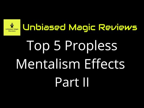 Requested Magic Review - Top 5 Propless Mentalism Effects Part II