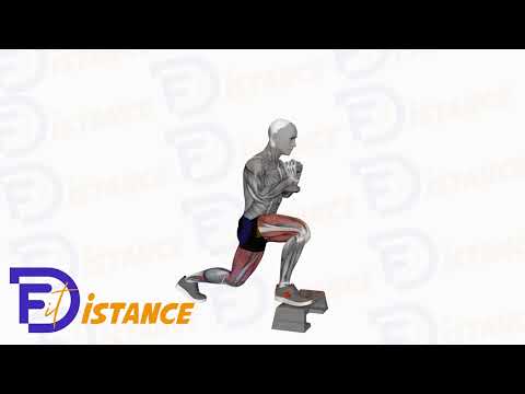 Fentes inversées avec le pied avant surélevé - Exercice Fentes inversées avec le pied avant surélevé en vidéo