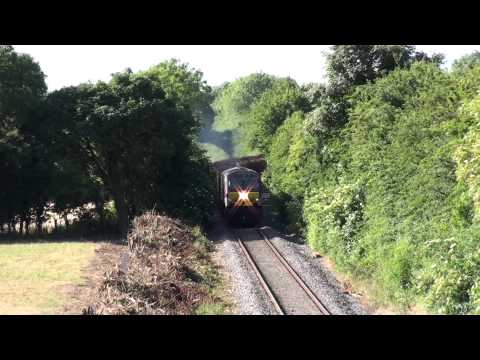 22000 DMU on passenger & 209 on laden timber @ Maddoxtown (10-7-2013)
