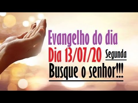 Evangelho do dia 13/07/20 com reflexão, Busque sempre o senhor