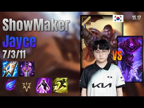ShowMaker Mid Jayce vs Malzahar lol KR solo rank Full Game 15.17 | 쇼메이커 제이스 vs 말자하
