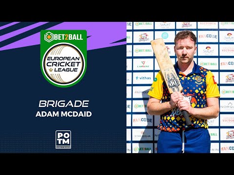 POTM: A.McDaid - BRI vs ROT | Highlights | Bet2Ball European Cricket League Day 5, Group B | ECL22