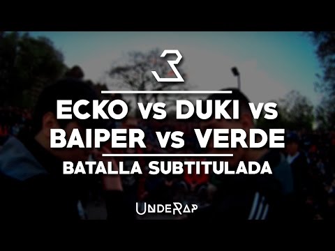 ECKO vs DUKI vs BAIPER vs VERDE | Batalla Subtitulada