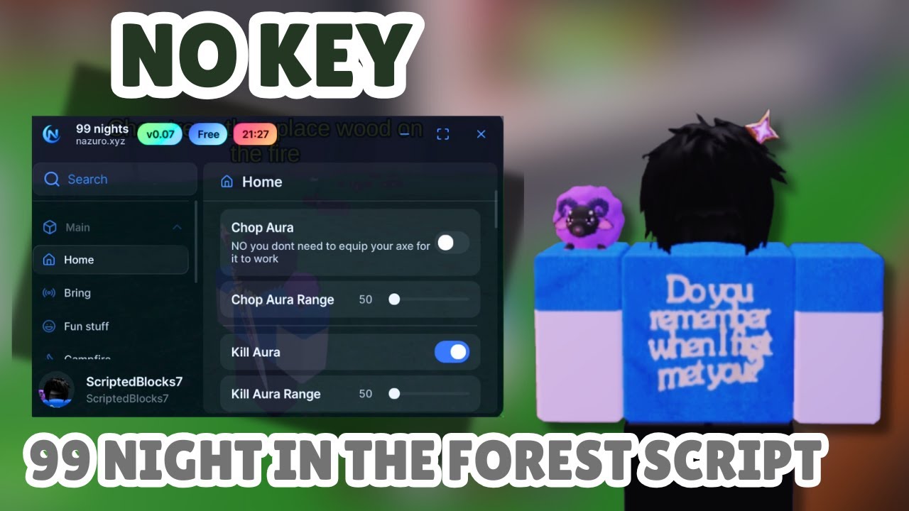 Thumbnail 99 Nights in the Forest ☄️ Script — ScriptedBlocks