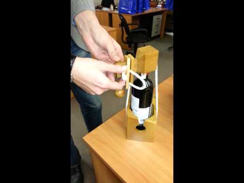 деревянная головоломка - открой бутылку