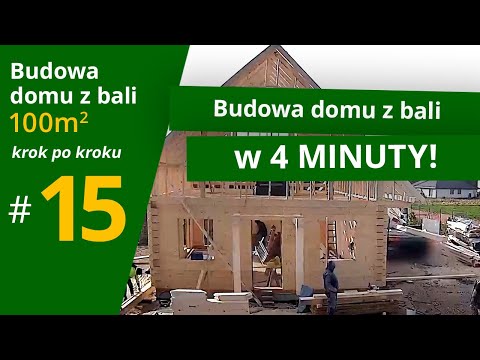 Building a Log House in 4 MINUTES! |Episode 15| Building a 100 m2 Log House - Step by Step