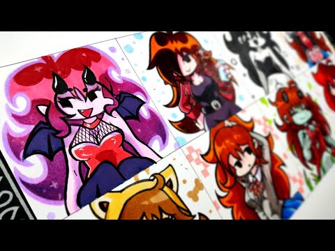 Drawing GIRLFRIEND in different MODS [ FRIDAY NIGHT FUNKIN' ] PART 3
