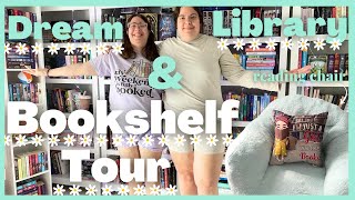 📚 Building Our Dream Home Library/Office & Bookshelf Tour 📚 New shelf, chair, and sharing our books!