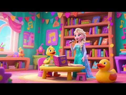 "Frozen Elsa and Ducky Library Learns New! 📚❄️ Explore, Read, and Discover!"