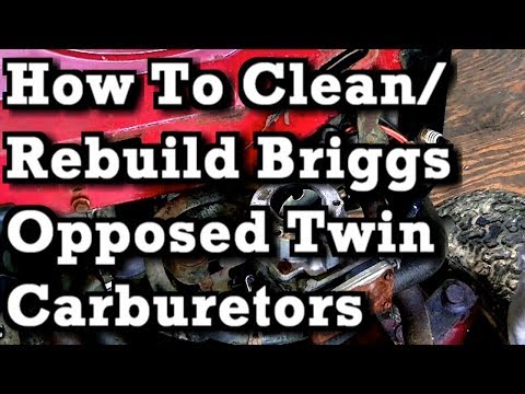 How To Clean / Rebuild Opposed Twin Briggs Carburetors / Junk Engine Running!!!