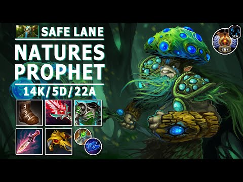 Nature's Prophet Safe Lane Carry | 7.30e | Great Roaming Carry | Dota 2 Immortal Gameplay
