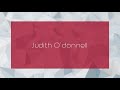Judith O Donnell Appearance