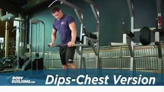 Dips   Chest Version - Chest Exercise - Bodybuilding.com