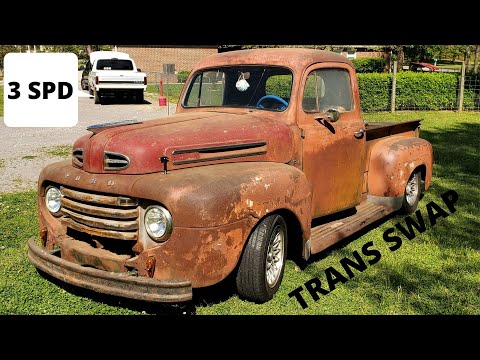 Dad's 1948 ford f1 Transmission swap