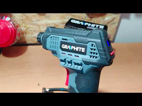 GRAPHITE kompresorius akumuliatorinis Energy+ 18V, be akumuliatoriaus ir kroviklio video