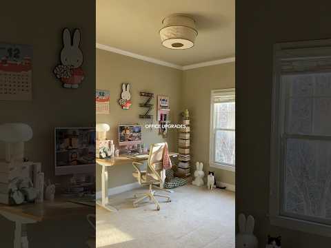 Some recent home office additions 💡🌱🐰 #homeoffice #home #homeinpso #desksetup #homedecor #office