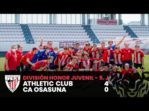 Imagen de portada del video ⚽ Resumen I 2. Fasea – 5. J – División Honor Juvenil I Athletic Club 4-0 CA Osasuna I Laburpena