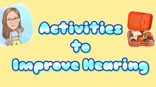 ACTIVITIES TO IMPROVE HEARING | HOW TO IMPROVE HEARING | 1ST GRADE | ONLINE LESSON | SCIENCE