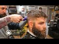 A Classic Fade With Dense Beard Shape Up The Dapper Den Barbershop