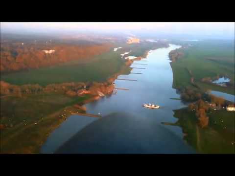 RC glider over the Rhine Wageningen