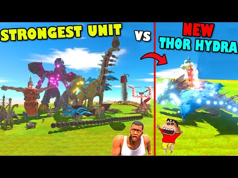 TESTING NEW THOR HYDRA with EVERY STRONG UNIT in Animal Revolt Battle Simulator | SHINCHAN FRANKLIN