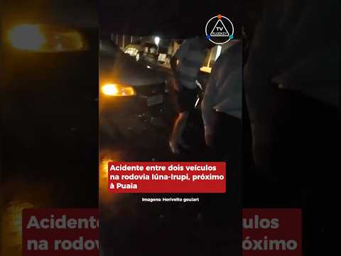 Acidente entre dois veículos na rodovia Iúna-Irupi, próximo à Puaia, no Espírito Santo.