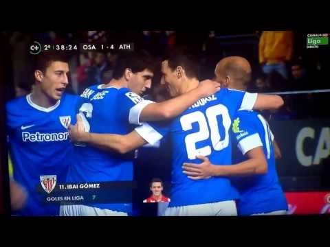 Gol de Ibai Osasuna-Athletic 1-4
