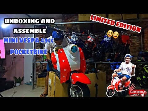 MINI VESPA 49cc POCKETBIKE UNBOXING AND ASSEMBLE , LIMITED EDITION . . / buhay rider