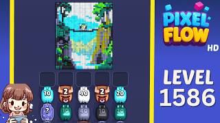 Pixel Flow Level 1586 Solution Walkthrough