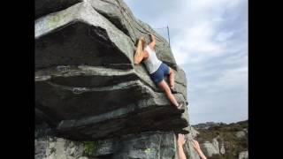 Bouldering at Hella, Sotra