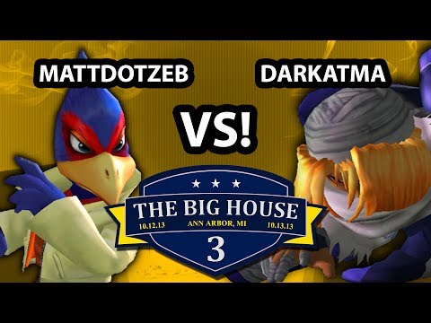 The Big House 3 - MattDotZeb (Falco) Vs. Darkatma (Sheik) - Pools Round 1 - SSBM
