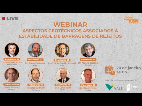 Webinar Geotechnical Issues Associated With The Stability Of Tailings Dams